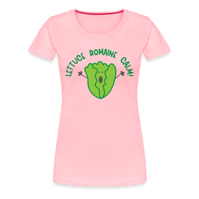 Lettuce Romaine Calm! Salad Food Pun Women’s Premium T-Shirt