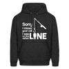 Sorry I Missed Your Call, I was on the Other Line Funny Fishing Men's Hoodie - charcoal grey