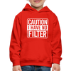 Caution I Have No Filter Funny Kids‘ Premium Hoodie - red