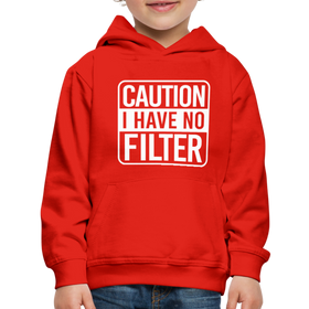 Caution I Have No Filter Funny Kids‘ Premium Hoodie
