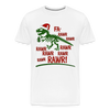 Dinosaur Fa-Rawr Rawr T-Rex in Santa Hat Christmas Men's Premium T-Shirt - white