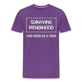 Surviving Fatherhood One Beer at a Time Men's Premium T-Shirt