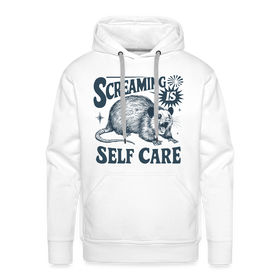 Screaming is Self Care Possum Funny Men’s Premium Hoodie