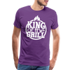 King of the Grill Father's Day BBQ Men's Premium T-Shirt - purple