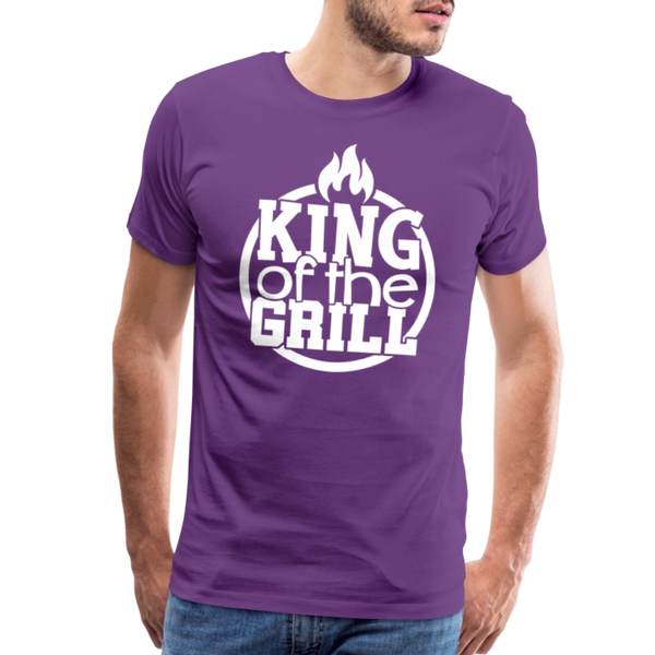 King of the Grill Father's Day BBQ Men's Premium T-Shirt - purple