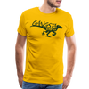 Gangsta Raptor Dinosaur Men's Premium T-Shirt - sun yellow