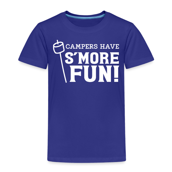 Camper's Have S'More Fun! Funny Camping Toddler Premium T-Shirt - royal blue