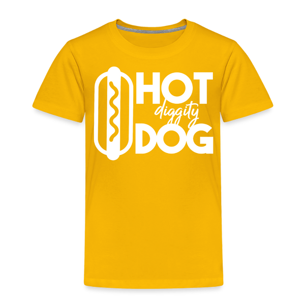 Hot Diggity Dog Funny Grilling Toddler Premium T-Shirt - sun yellow