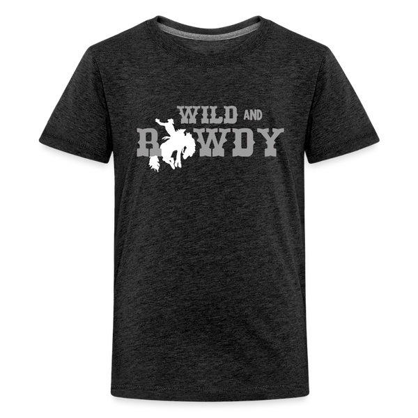 Wild and Rowdy Cowboy Kids' Premium T-Shirt - charcoal grey