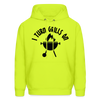 I Turn Grills On Funny BBQ Men's Hoodie - safety green