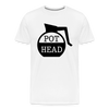 Pot Head Funny Coffee Men's Premium T-Shirt - white