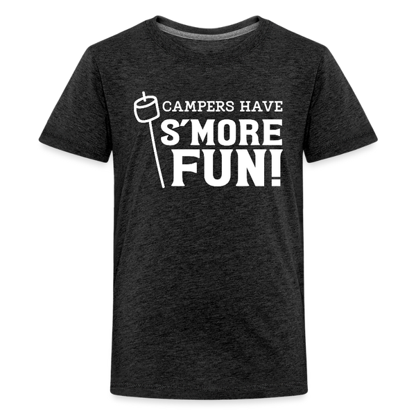 Camper's Have S'More Fun! Funny Camping Kids' Premium T-Shirt - charcoal grey