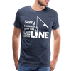Sorry I Missed Your Call, I was on the Other Line Funny Fishing Men's Premium T-Shirt - heather blue