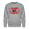 Sweet But Twisted Candy Cane Men’s Premium Sweatshirt - heather grey