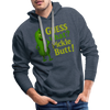 Guess What? Pickle Butt! Funny Men’s Premium Hoodie - heather denim