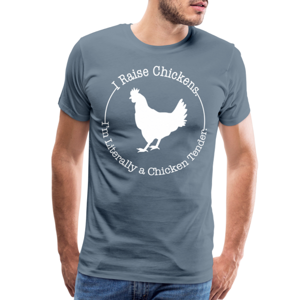 Chicken Tender Funny Men's Premium T-Shirt - steel blue