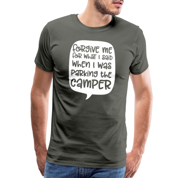 Forgive Me Parking Camper Funny Men's Premium T-Shirt - asphalt gray