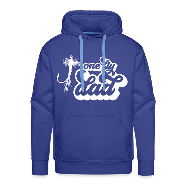 One Fly Dad Fly Fishing Men’s Premium Hoodie - royal blue