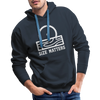 Size Matters Saw Funny Men’s Premium Hoodie - navy