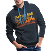 I'm the Dad First I Light the Fire Then I Grill the Things BBQ Men’s Premium Hoodie - navy