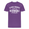 Cleverly Disguised as a Responsible Adult Men's Premium T-Shirt - purple