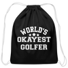 World's Okayest Golfer Cotton Drawstring Bag