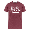 One Fly Dad Fly Fishing Men's Premium T-Shirt - heather burgundy