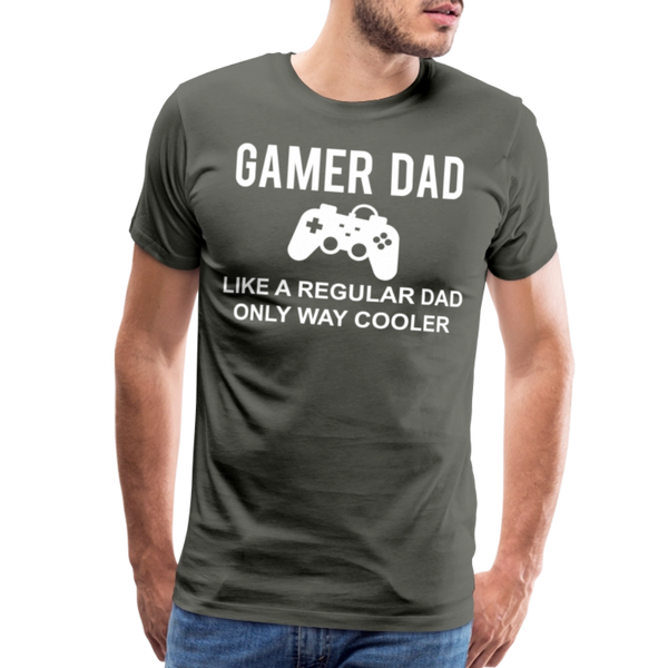 Gamer Dad Like a Regular Dad Only Way Cooler Men's Premium T-Shirt - asphalt gray