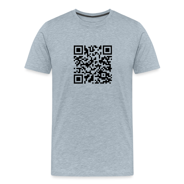 Rick Astley - Rick Roll QR Code Men's Premium T-Shirt - heather ice blue
