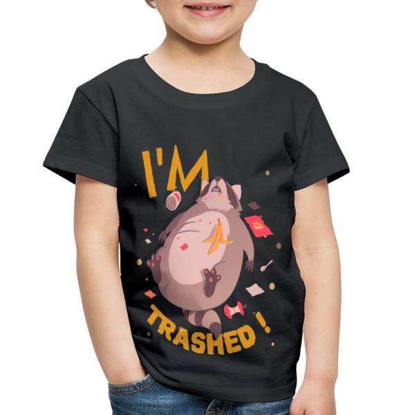 I'm Trashed Funny Raccoon Toddler Premium T-Shirt - black