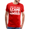 Veni Vidi Vapos I Came I Saw I Smoked: BBQ Smoker Men's Premium T-Shirt