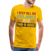 I Keep all my Dad Jokes in a Dad-A-Base Men's Premium T-Shirt - sun yellow