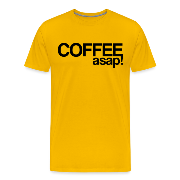 Funny Coffee ASAP! Men's Premium T-Shirt - sun yellow