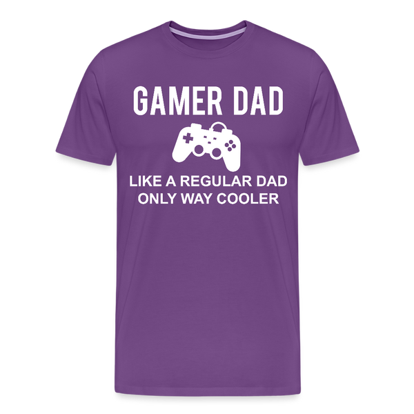 Gamer Dad Like a Regular Dad Only Way Cooler Men's Premium T-Shirt - purple