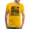 Ain't No Hood Like Fatherhood Funny Men's Premium T-Shirt