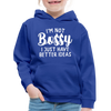 I'm Not Bossy I Just Have Better Ideas Funny Kids‘ Premium Hoodie - royal blue