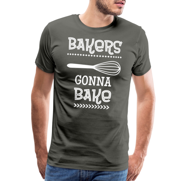 Bakers Gonna Bake Funny Cooking Men's Premium T-Shirt - asphalt gray