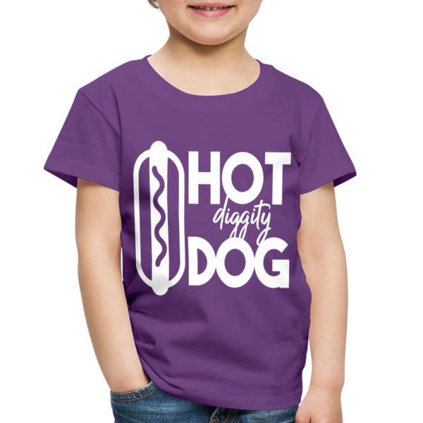 Hot Diggity Dog Funny Grilling Toddler Premium T-Shirt - purple