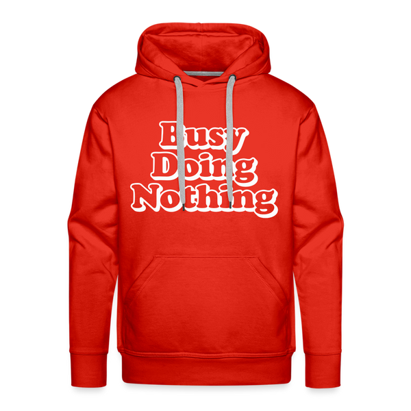 Busy Doing Nothing Men’s Premium Hoodie - red