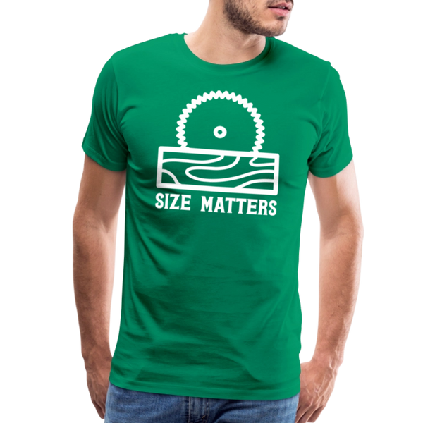 Size Matters Saw Funny Men's Premium T-Shirt - kelly green