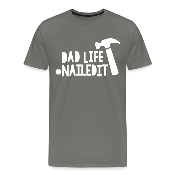 Dad Life Nailed It Men's Premium T-Shirt - asphalt gray