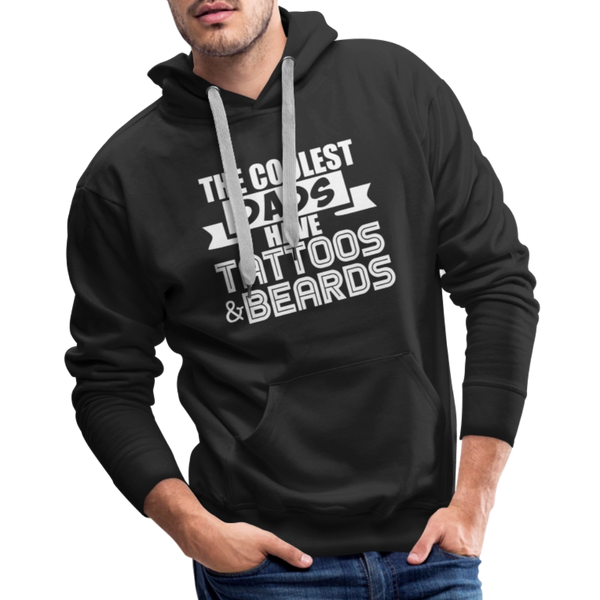 The Coolest Dads Have Tattoos and Beards Men’s Premium Hoodie - black