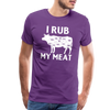 I Rub My Meat BBQ Cow Men's Premium T-Shirt