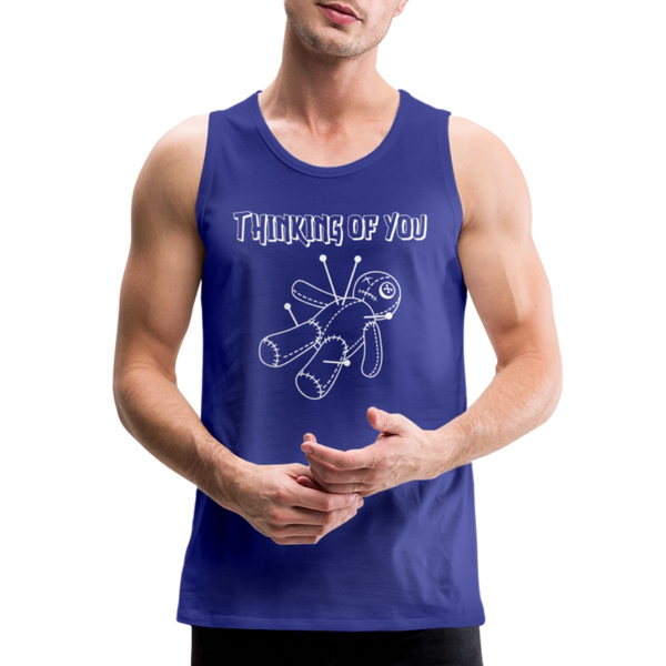 Thinking of You Voodoo Doll Men’s Premium Tank - royal blue