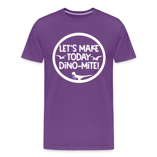 Let's Make Today Dino-Mite! Dinosaur Men's Premium T-Shirt - purple