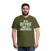 In my Defense I was left Unsupervised Men's Premium T-Shirt - olive green