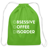Funny Obsessive Coffee Disorder Cotton Drawstring Bag - clover