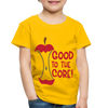 Good to the Core! Apple Food Pun Toddler Premium T-Shirt - sun yellow