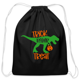 Trick Rawr Treat Dinosaur Halloween Cotton Drawstring Bag