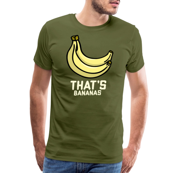 Cute That's Bananas Men's Premium T-Shirt - olive green
